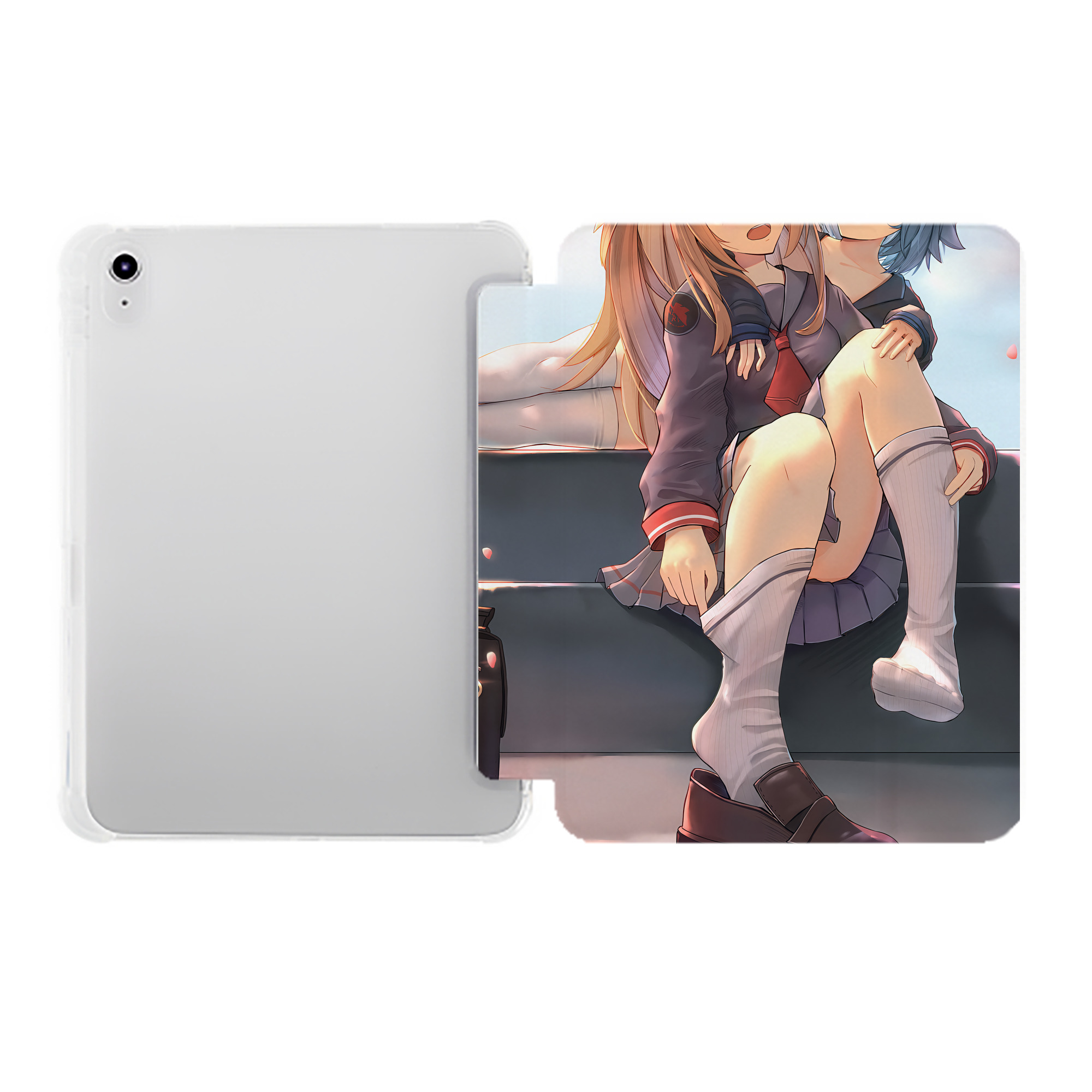 （画像用） EVA 新世紀エヴァンゲリオン IPad ケース ペン収納付き 三つ折りスタンド PUレザー×シリコン 対応機種9.5/10.5/10.9インチ